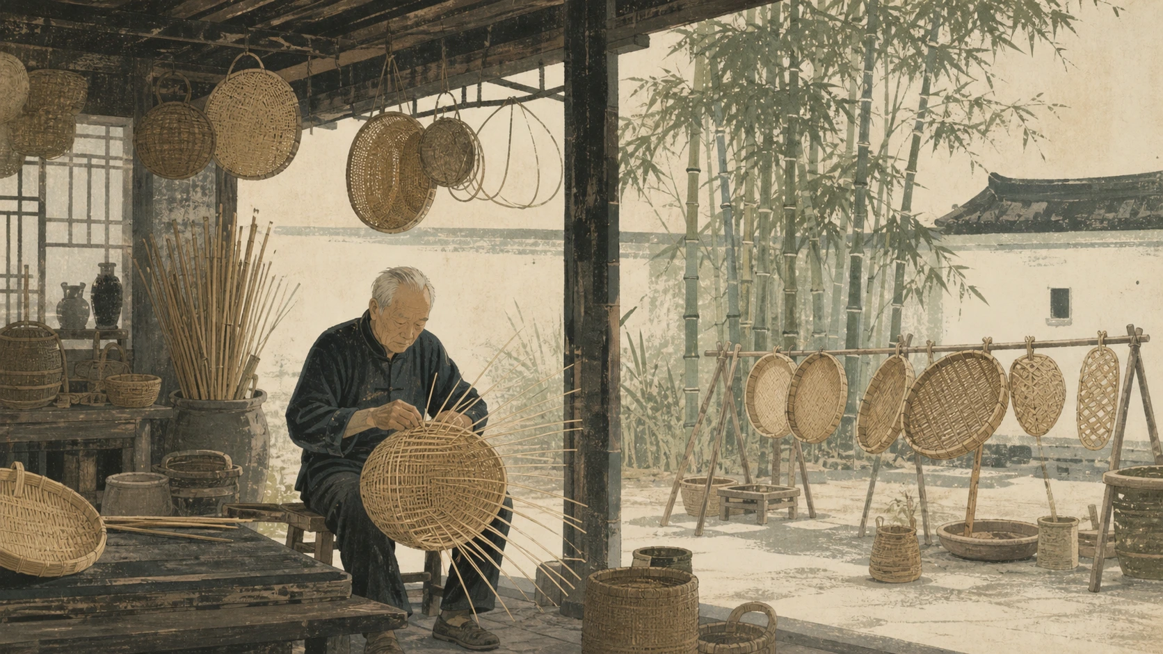 竹编在中国的生活史
