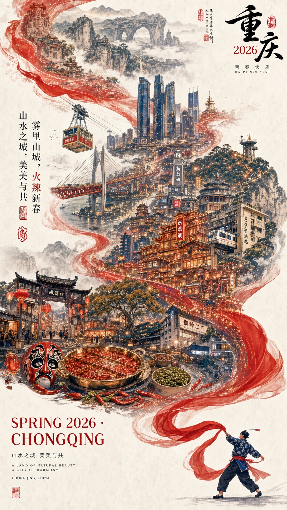 城市新春宣传海报