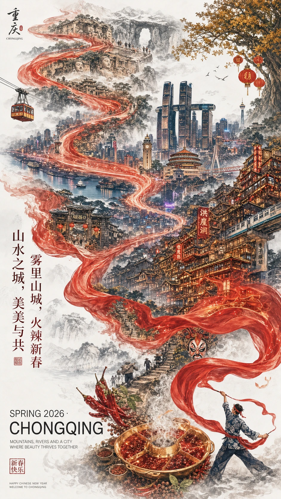 城市新春宣传海报