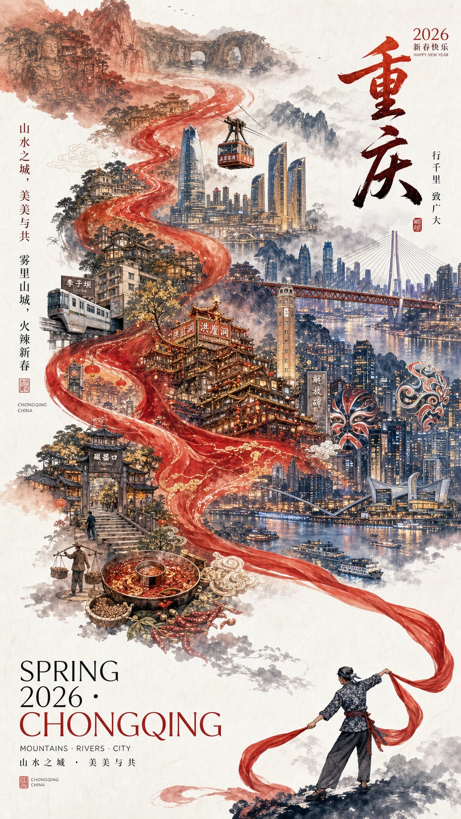 城市新春宣传海报