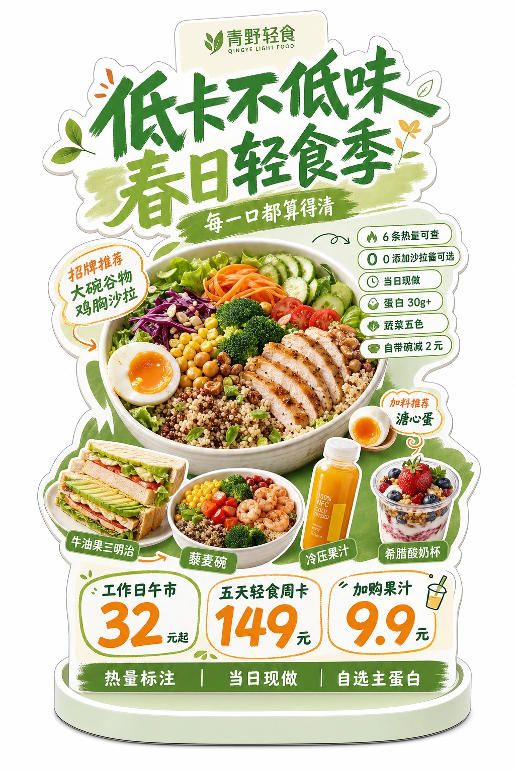 餐饮异形展架立牌