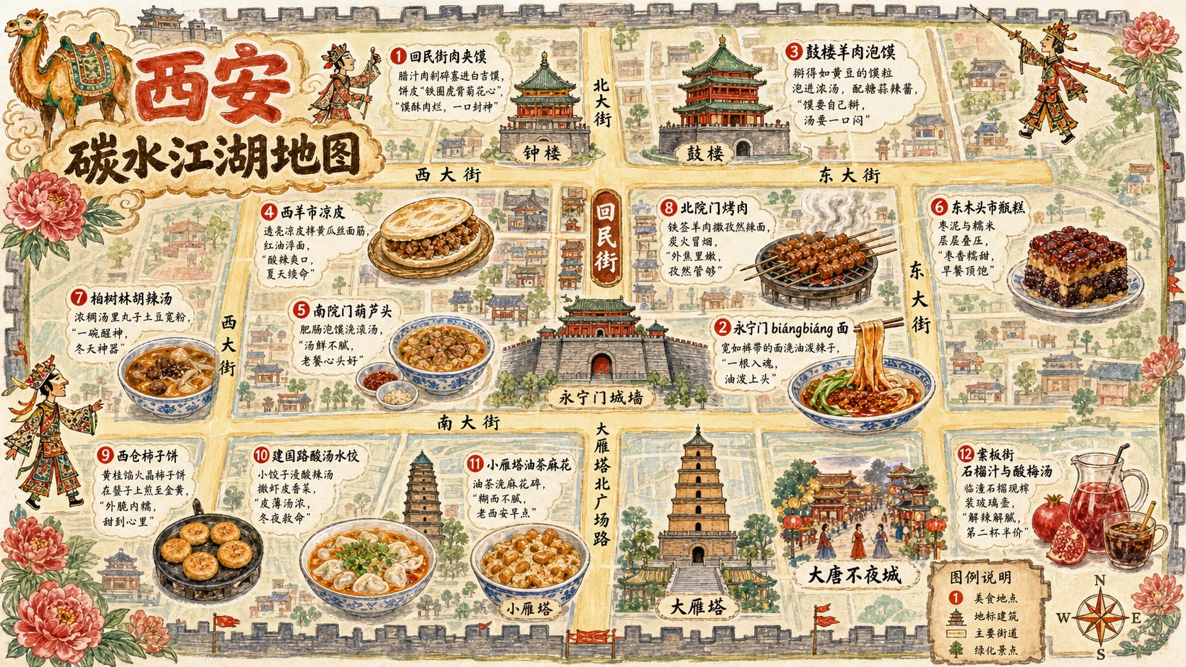城市手绘美食地图