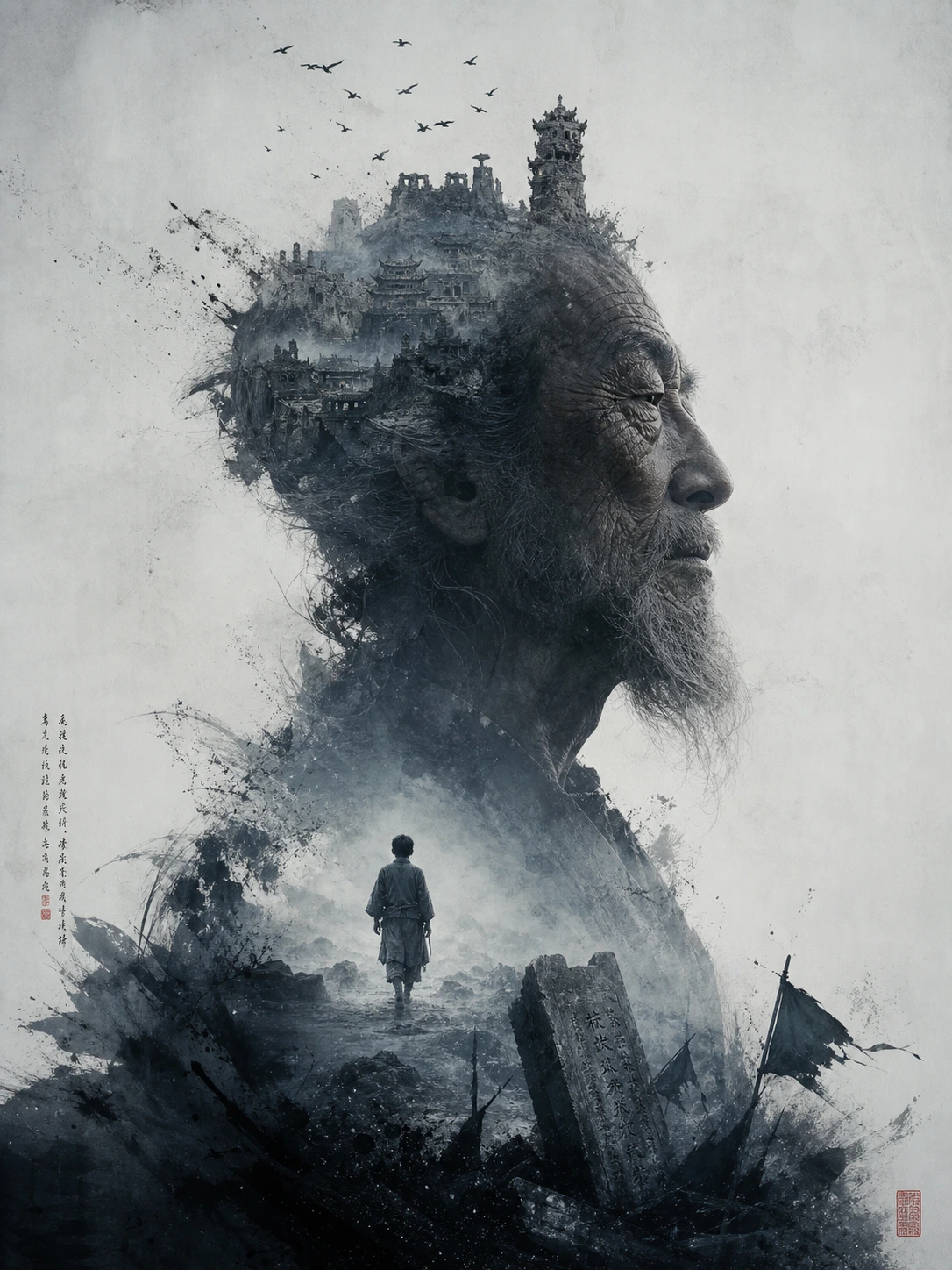少年东方水墨幻想
