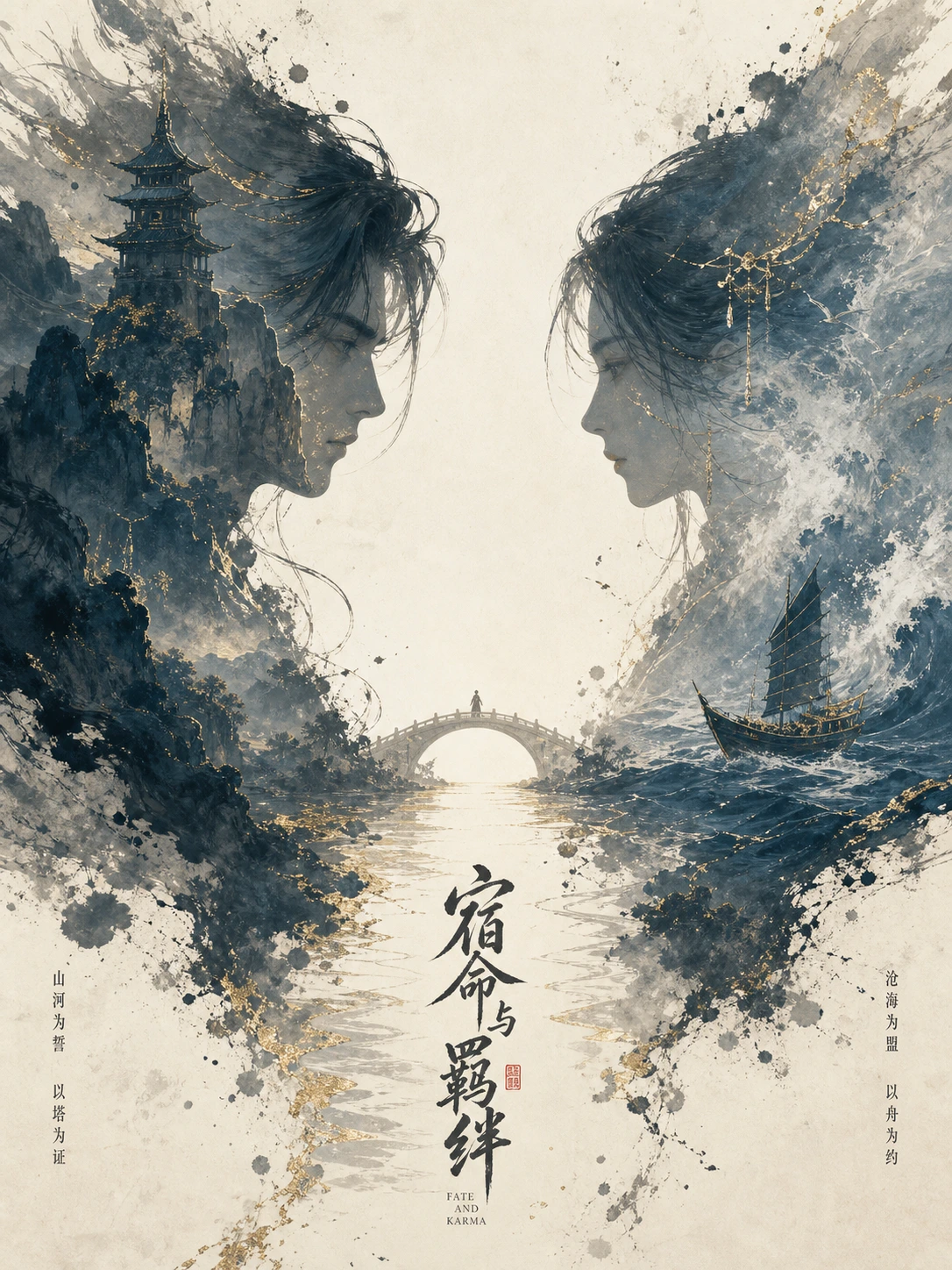 少年东方水墨幻想